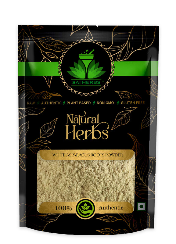 SAI HERBS Yellow Asparagus Roots Powder Packet of 100 GM