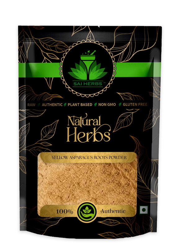 SAI HERBS Yellow Asparagus Roots Powder Packet of 1000 GM
