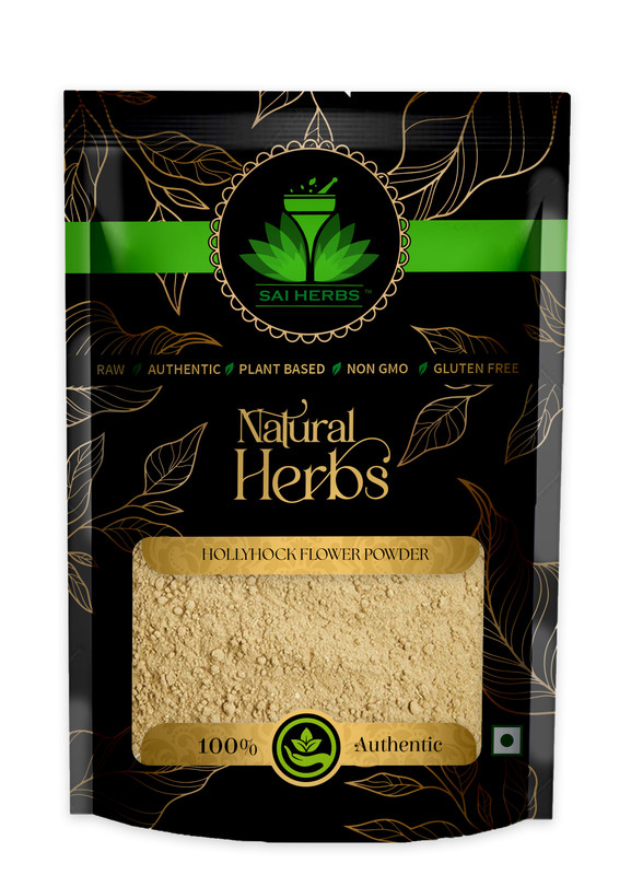 SAI HERBS Hollyhock Flower Powder Packet of 100 GM