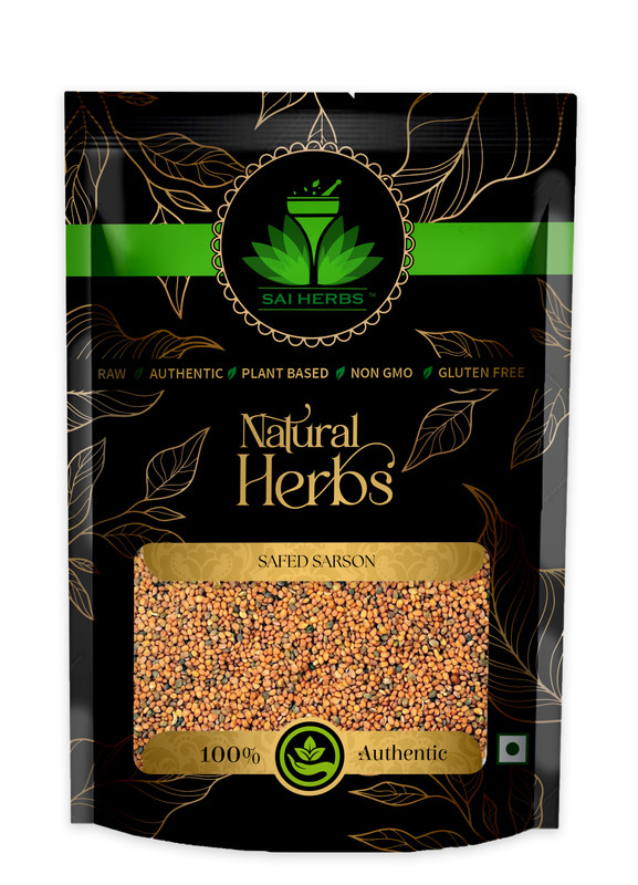 SAI HERBS Safed Sarson Packet of 100 GM