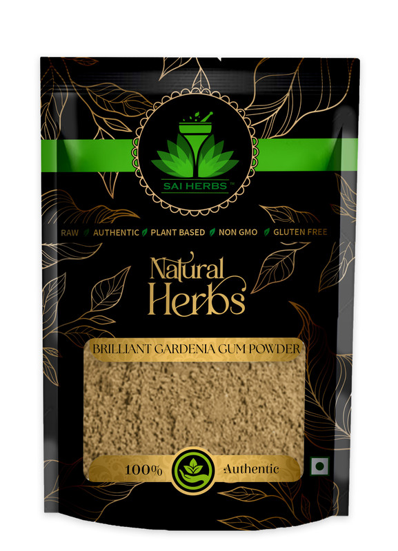 SAI HERBS Brilliant Gardenia Gum Powder Packet of 100 GM