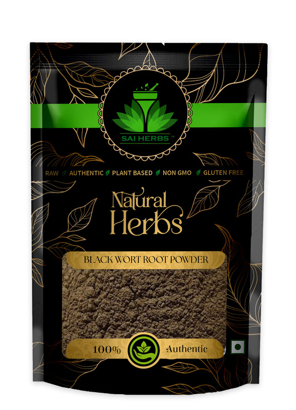 SAI HERBS Black Wort Root Powder Packet of 1000 GM