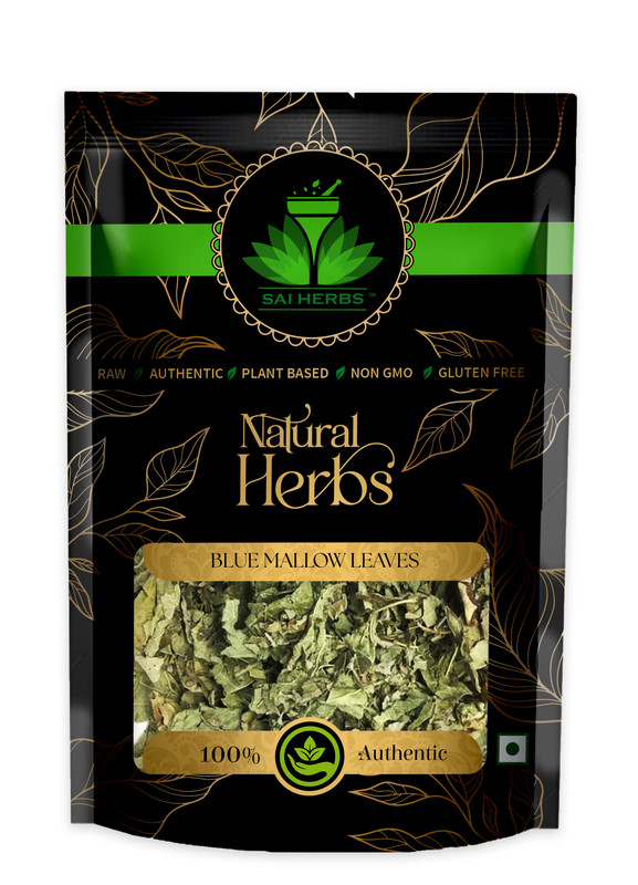 SAI HERBS Blue Mallow Leaves Packet of 100 GM