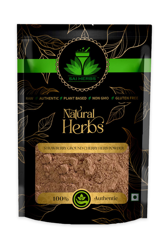 SAI HERBS Strawberry Ground Cherry Herb Powder Packet of 100 GM