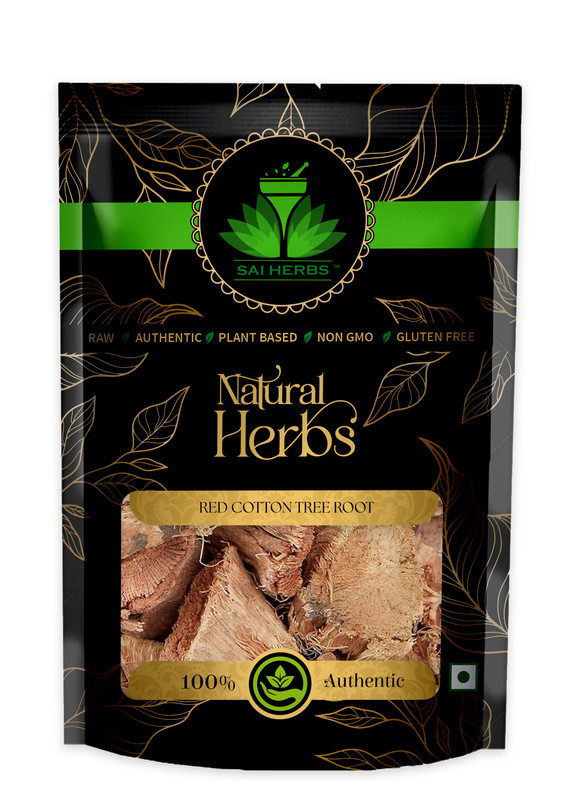 SAI HERBS Red Cotton Tree Root Packet of 1000 GM