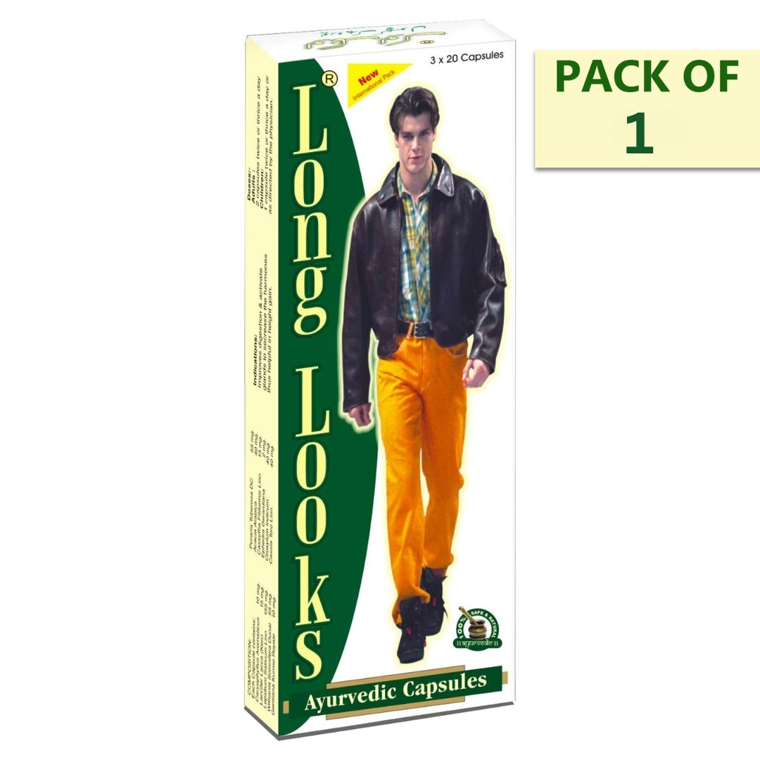 Dharmanis International Long Looks Ayurvedic Capsules Strip of  60 Capsule