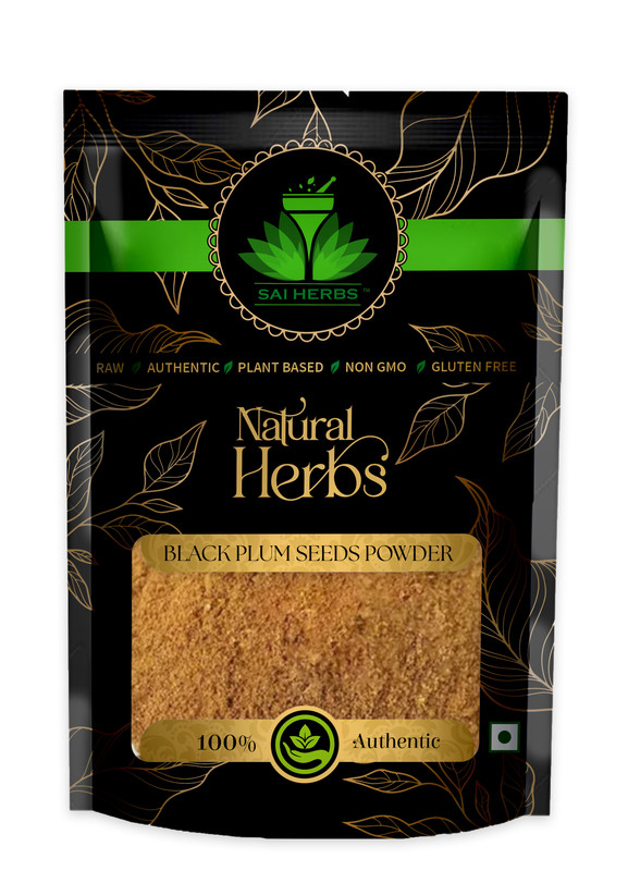 SAI HERBS Black Plum Seeds Powder Packet of 100 GM