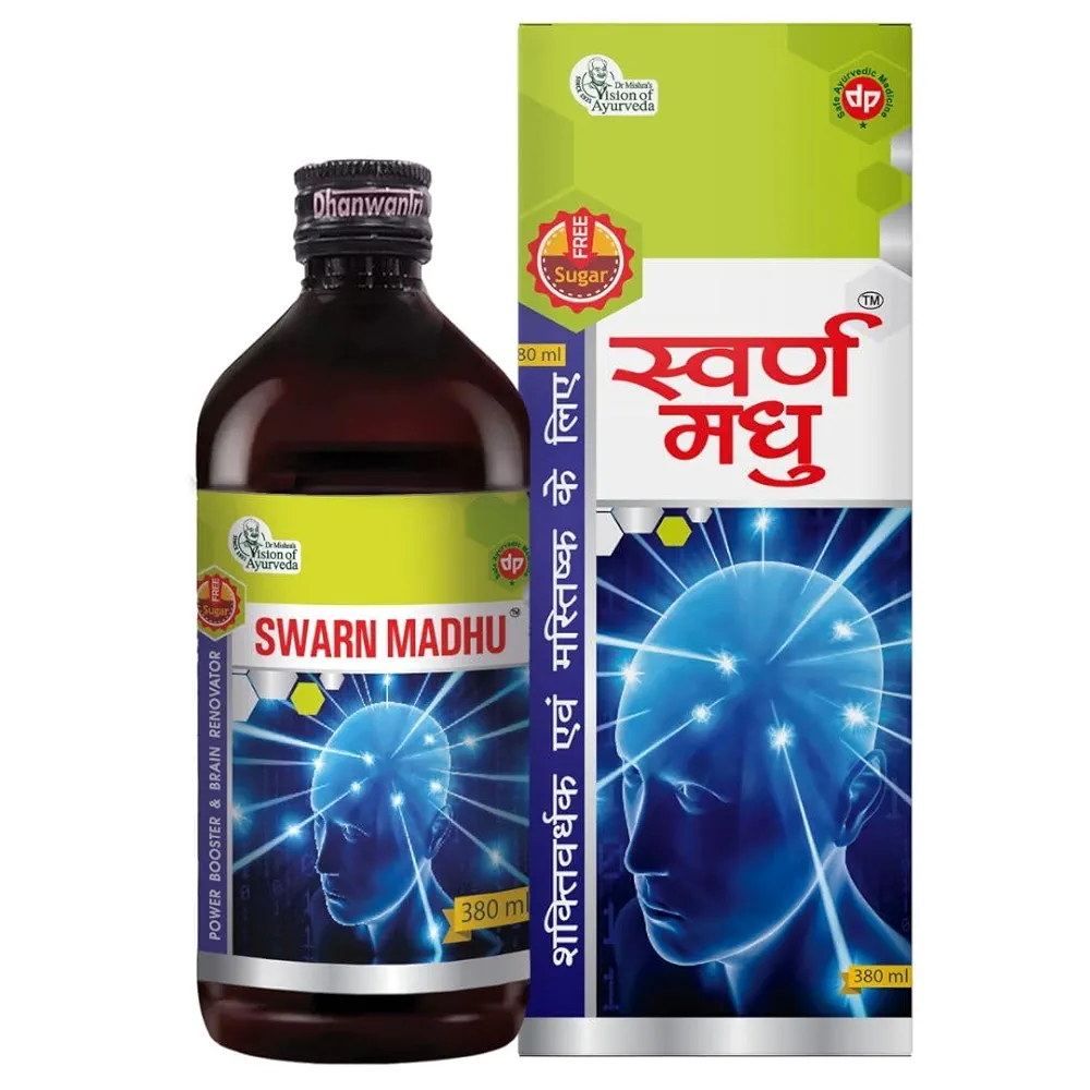 Dhanwantri Pharmaceutical Swarn Madhu Syrup Sugar Free Bottle of 380 ML