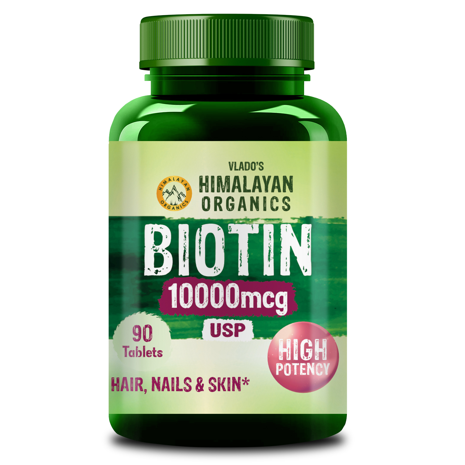 Vlado s Himalayan Organics Biotin10000Mcg Bottle of 90 Tablet