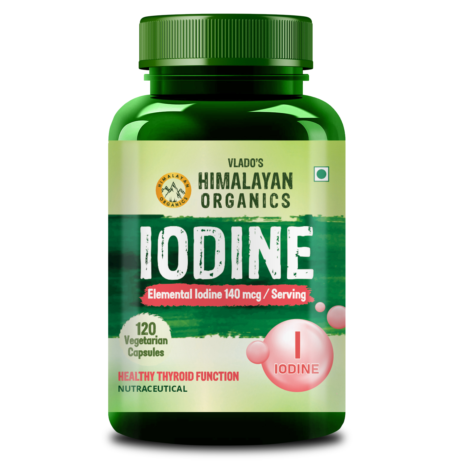 Vlado s Himalayan Organics Iodine Supplement Bottle of 120 Capsule