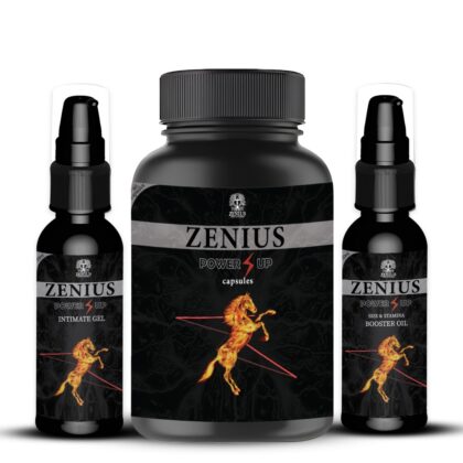 Zenius Power UP 60 capsule 50ml gel  50ml oil Kits of 1 QTY