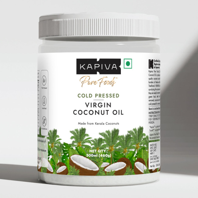 KAPIVA PURE FOODS VIRGIN COCONUT OIL Jar of 500 ML