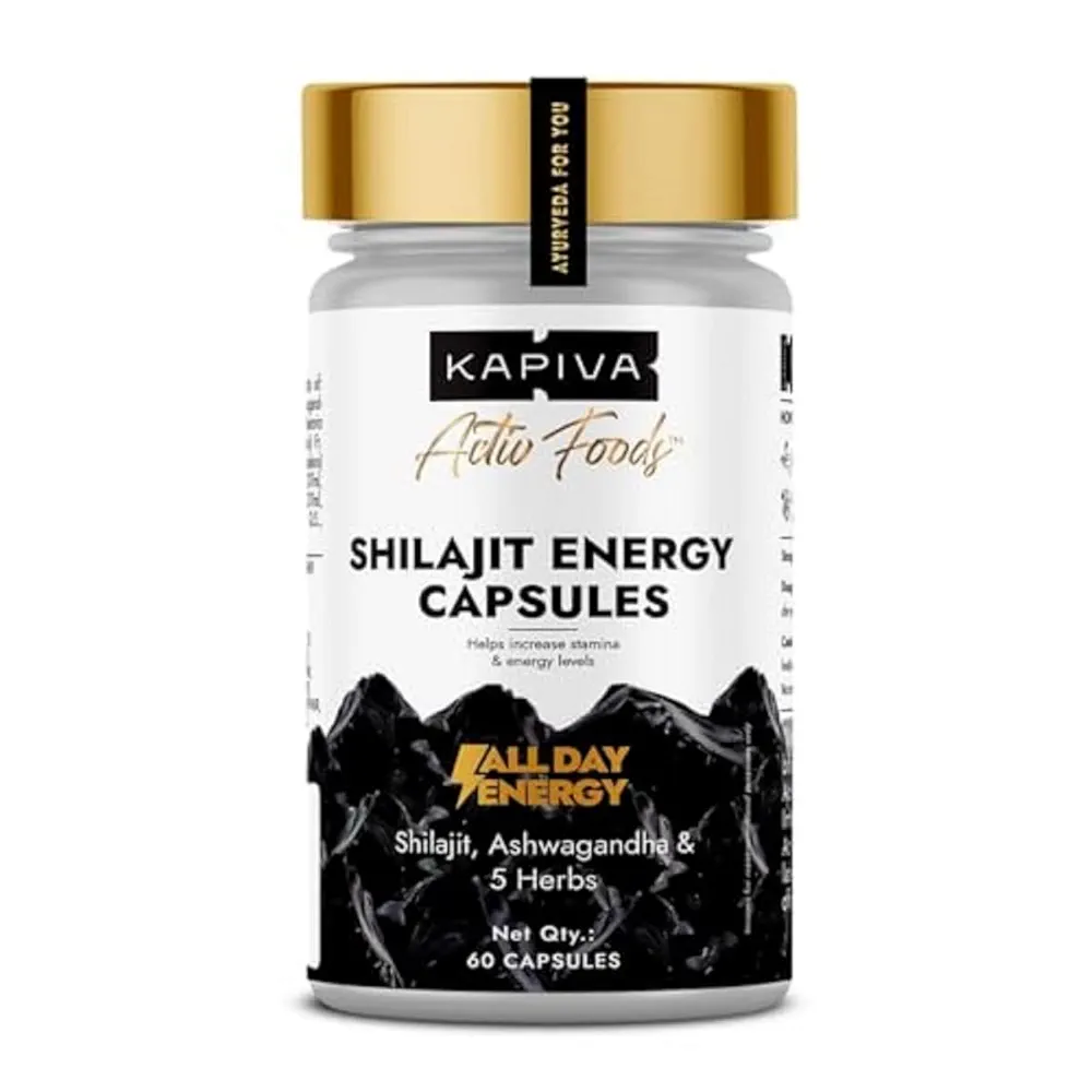 Kapiva Activ Foods Shilajit Energy Capsules Bottle of 10 Capsule