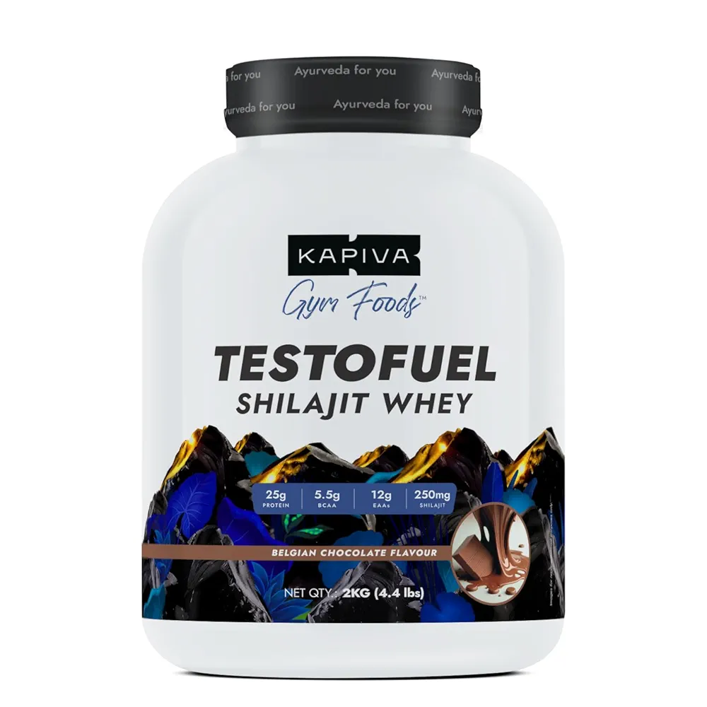 Kapiva Testofuel Shilajit Whey  Chocolate Jar of 1000 GM