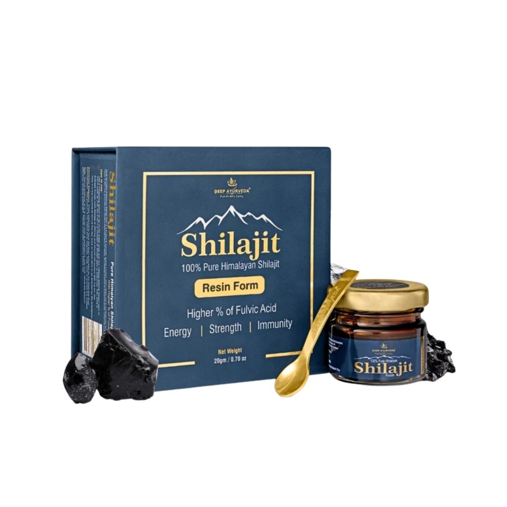 Pure Himalayan shilajit Resin With Spoon for Men and Women Jar of 20 GM