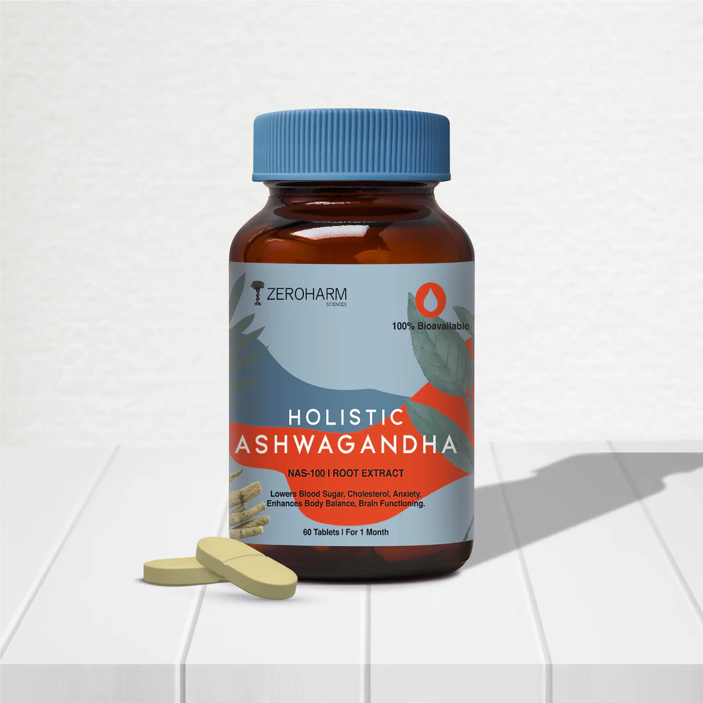 Zeroharm Holistic ashwagandha 60 Tablet Jar of 60 QTY