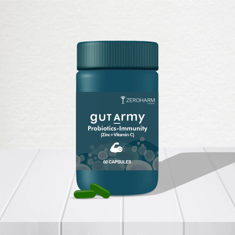 Zeroharm Gut army PROBIOTICs IMMUNITY 60 Tablet Jar of 60 QTY