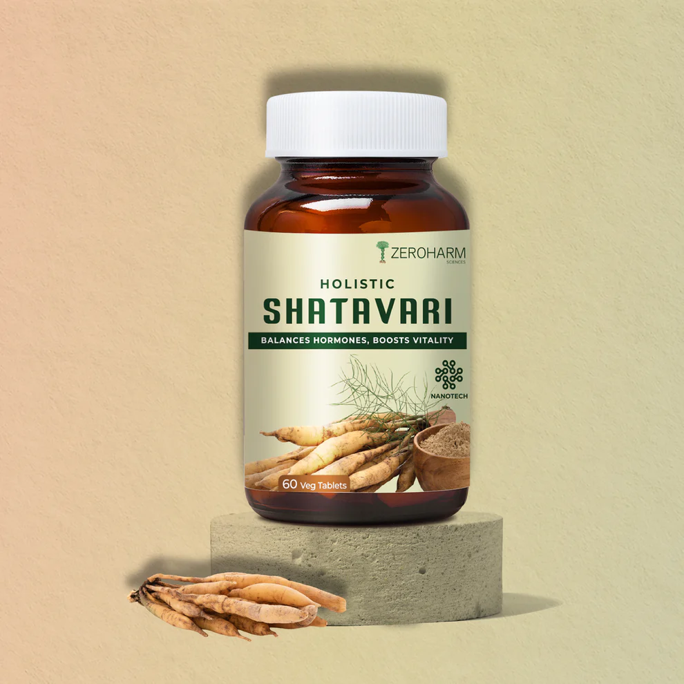 Zeroharm Holistic Shatavari 60 Tablet Jar of 60 QTY