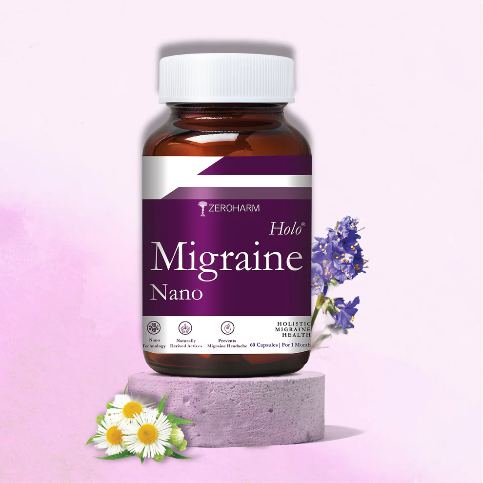 Zeroharm Holo Migraine 60 Capsules Jar of 60 QTY