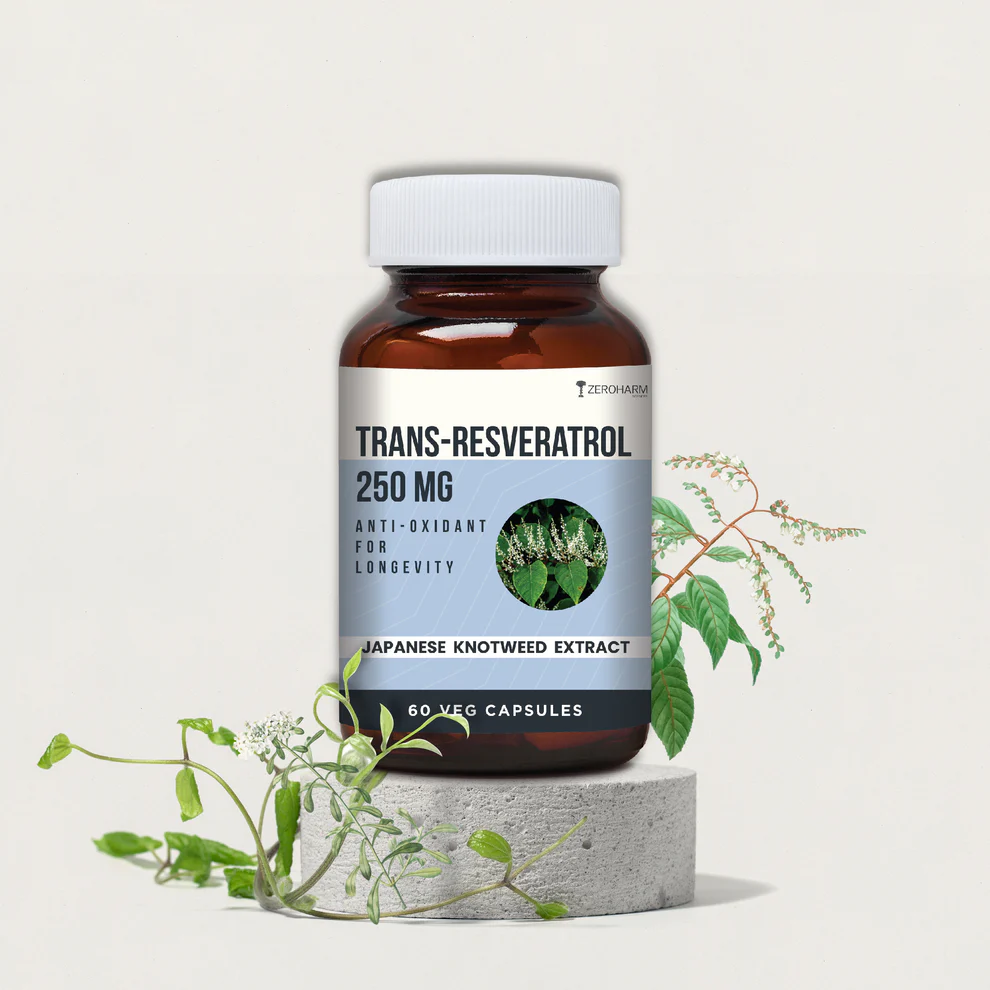 Zeroharm Trans Resveratrol 250mg 60 Capsules Jar of 60 QTY