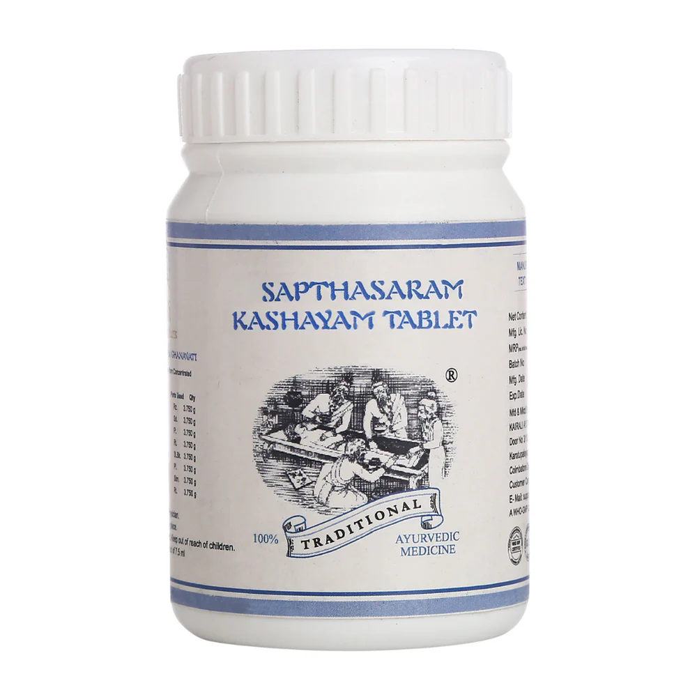 Kairali Sapthasaram Kashayam Tablet Jar of 60 QTY