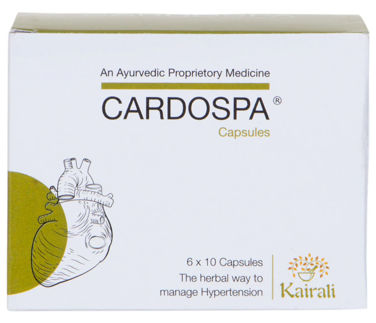 Kairali Cardospa Capsules Jar of 60 QTY