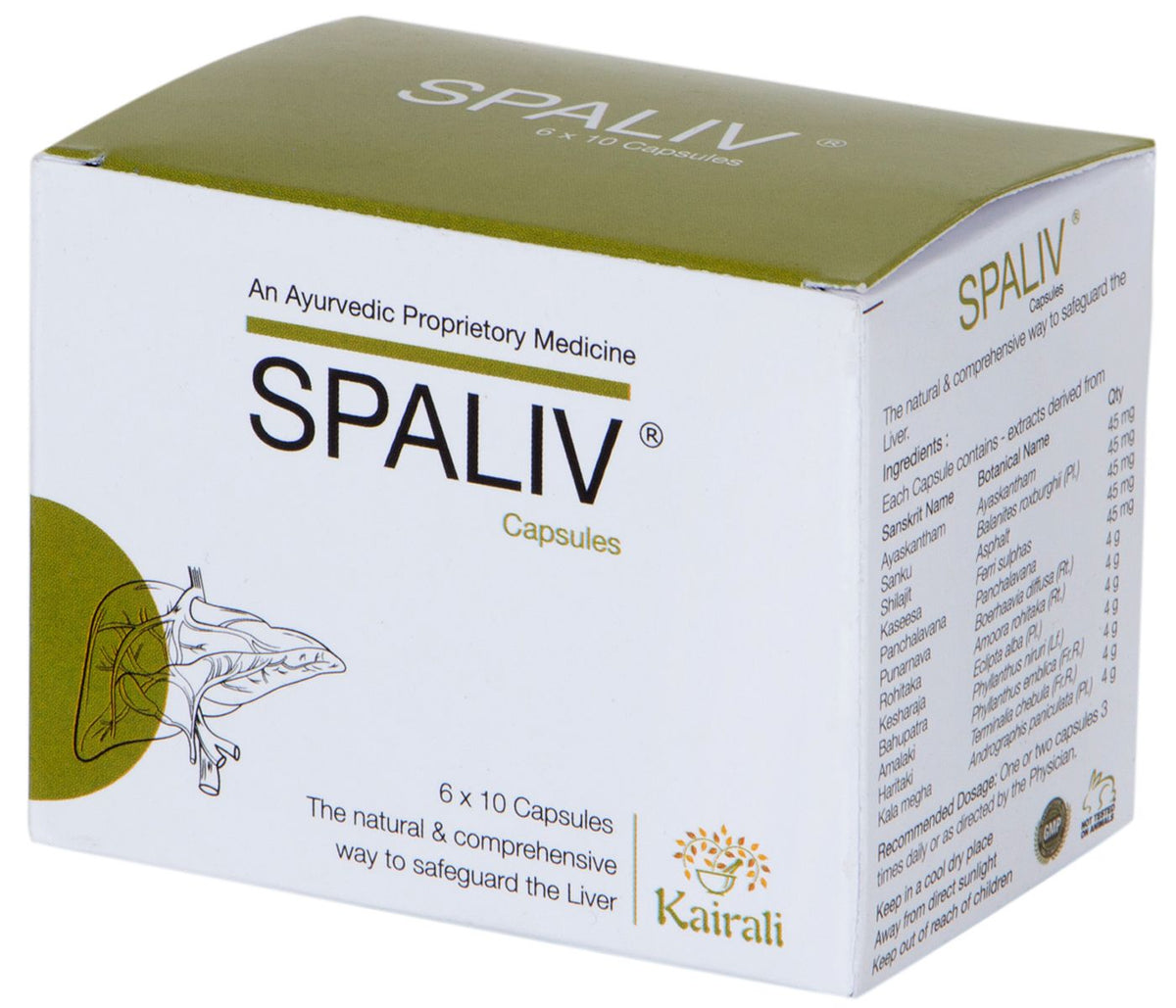 Kairali Spaliv Capsules strips of 60 QTY