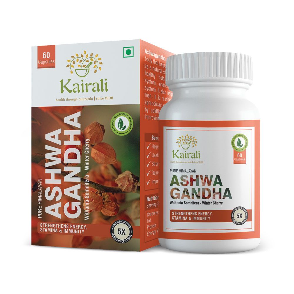 Kairali Ashwagandha Capsule jar of 500 QTY