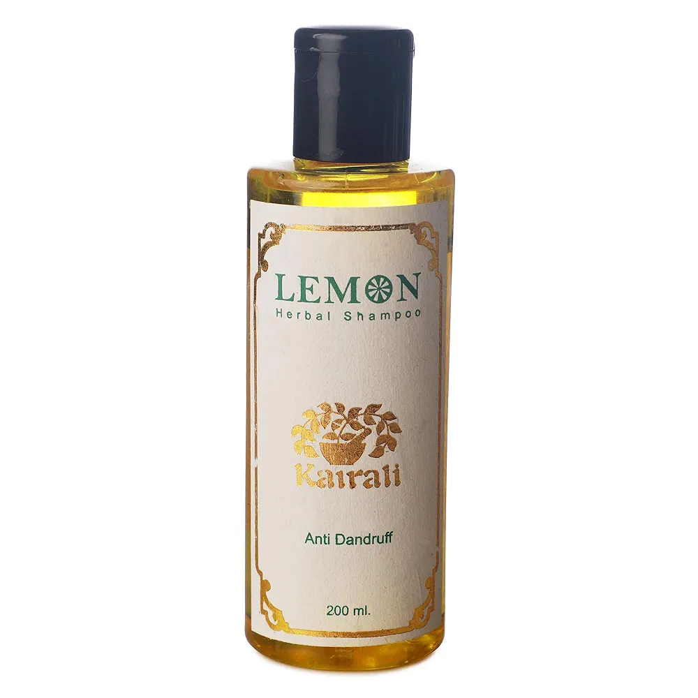 Kairali Lemon Herbal Shampoo bottle of 200 ML