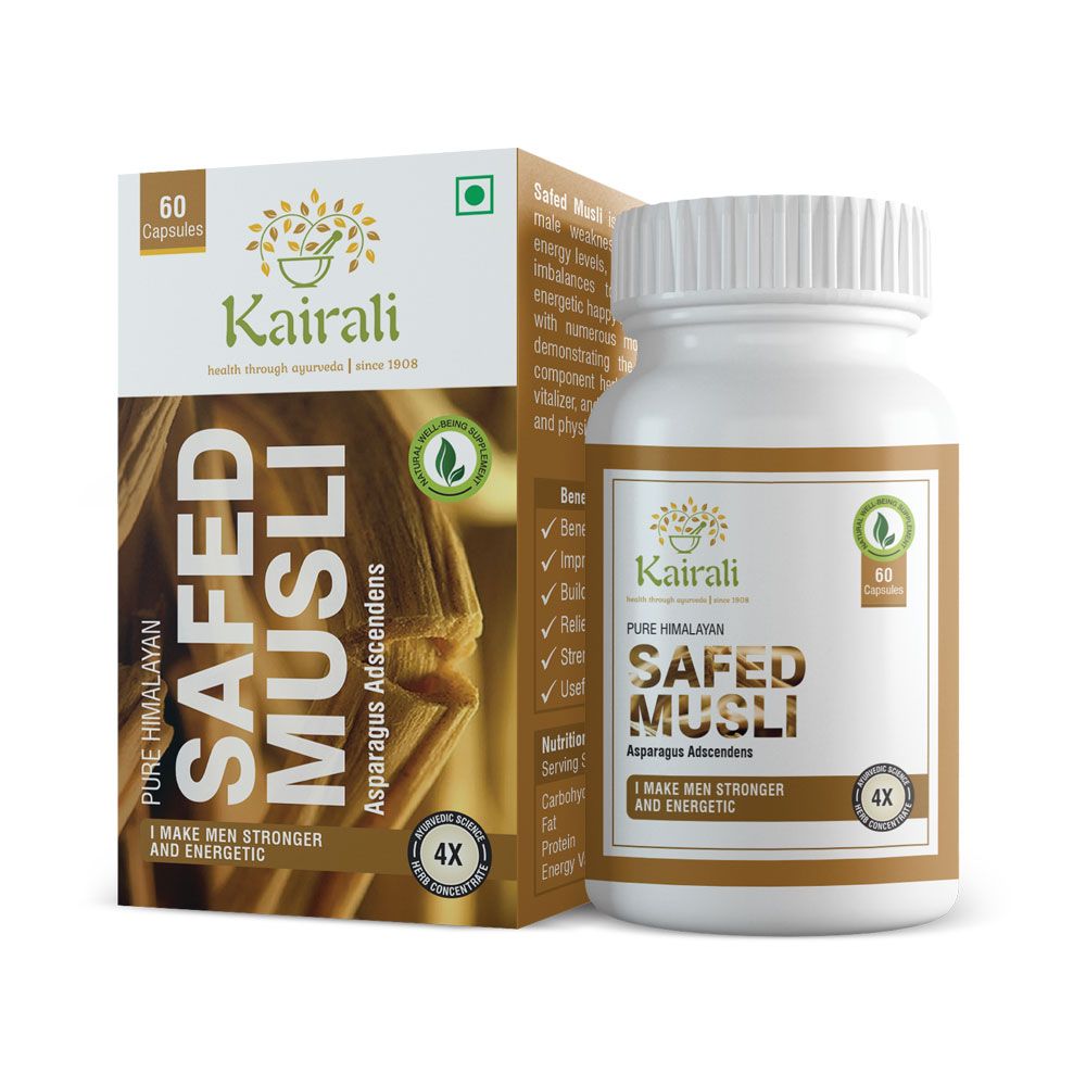 Kairali Safed Musli Capsule jar of 60 QTY