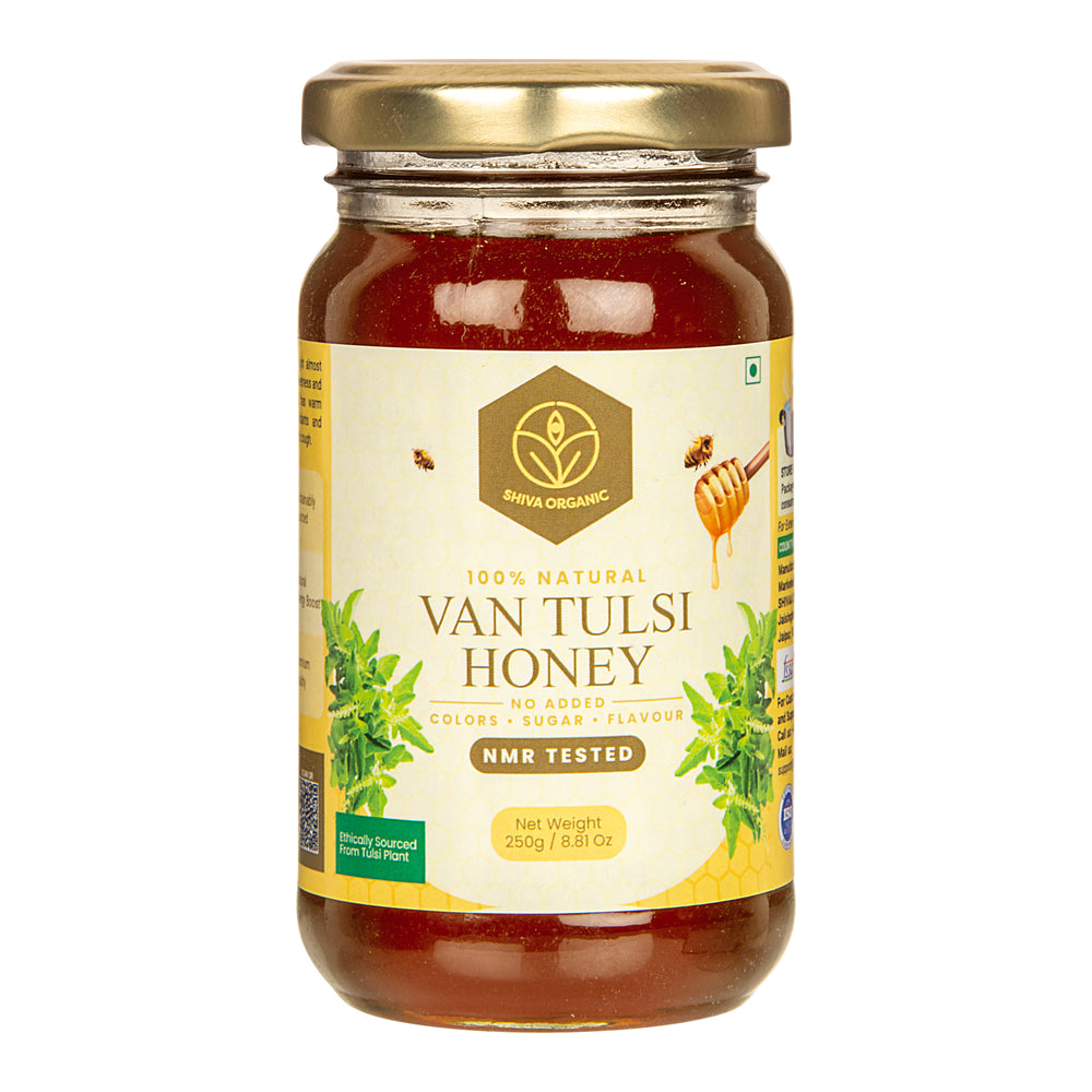 Shiva Organic Van Tulsi Honey Jar of 250 GM