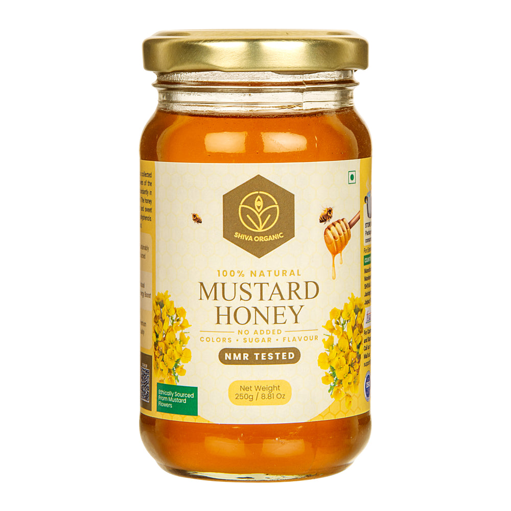 Shiva Organic Mustard Honey Jar of 250 GM