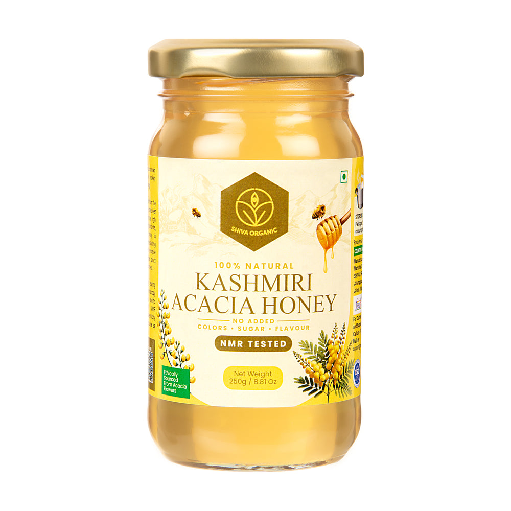Shiva Organic Kashmiri Acacia Honey 250GM Jar of 250 GM