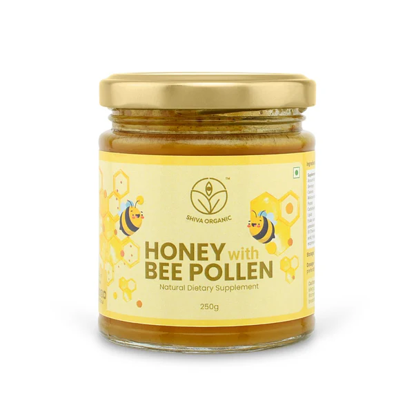 Shiva Organic Honey with Bee Pollen Jar of 50 GM