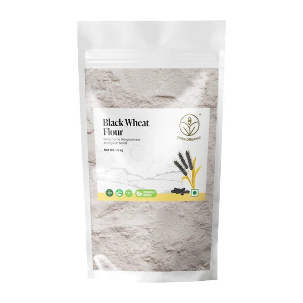 Shiva Organic Black Wheat Flour packet of 1500 GM