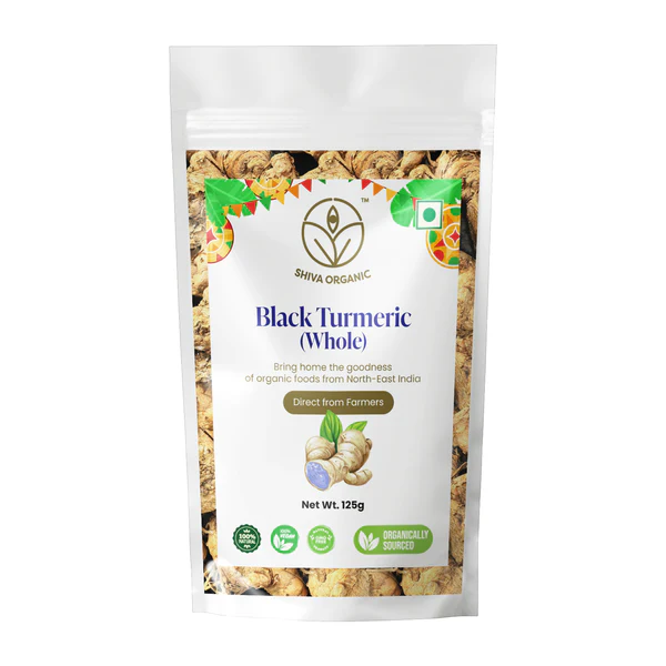 Shiva Organic Black Turmeric Whole Dry packet of 125 GM