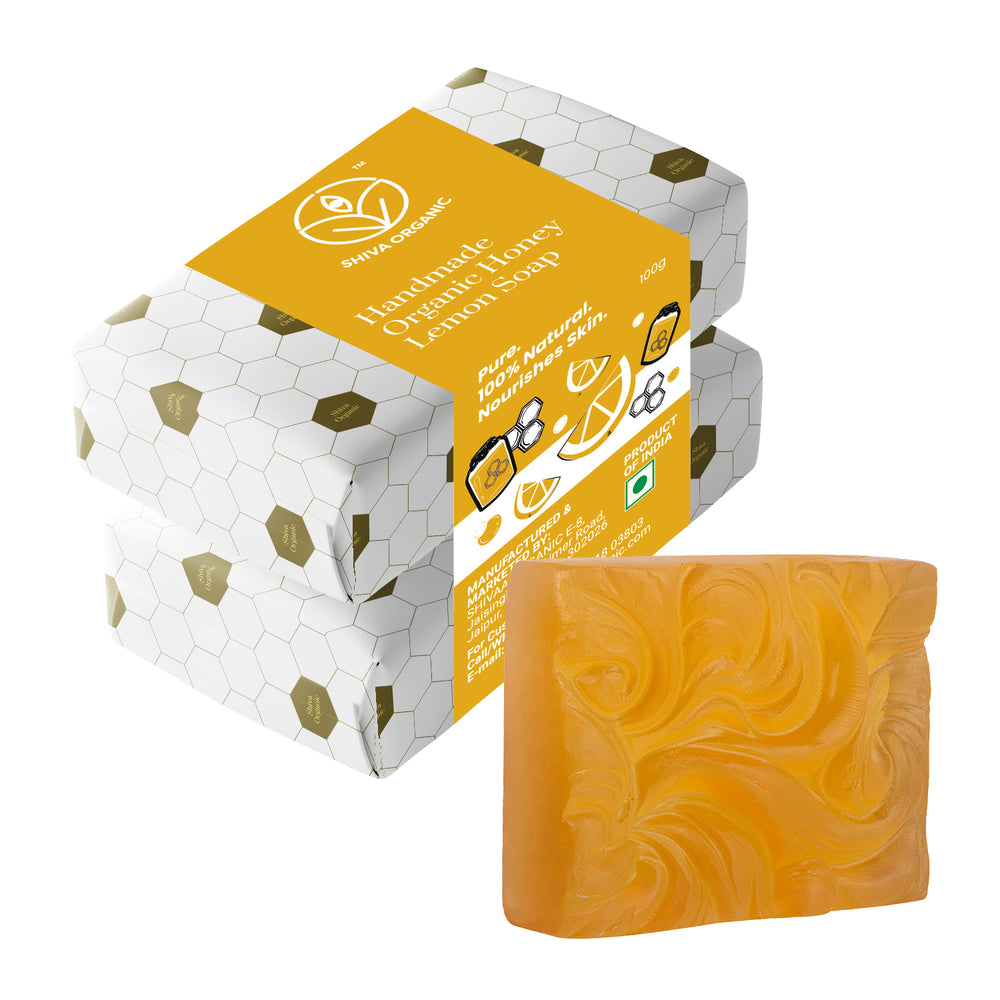 Shiva Organic Handmade Honey Lemon Soap Box of 2 GM