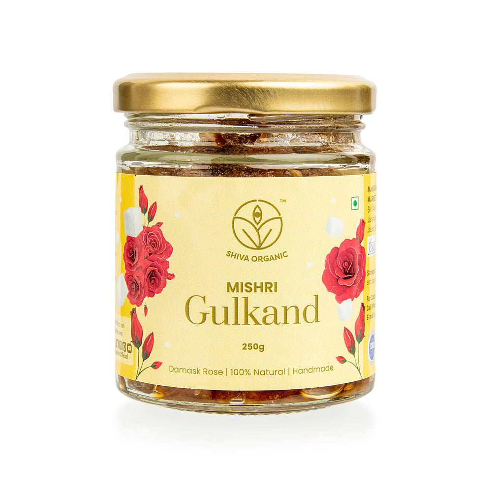 Shiva Organic Gulkand with Mishri Jar of 50 GM