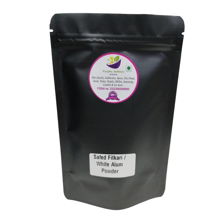 Kunjika Jadibooti White Fitkari Powder Pouch of 100 GM