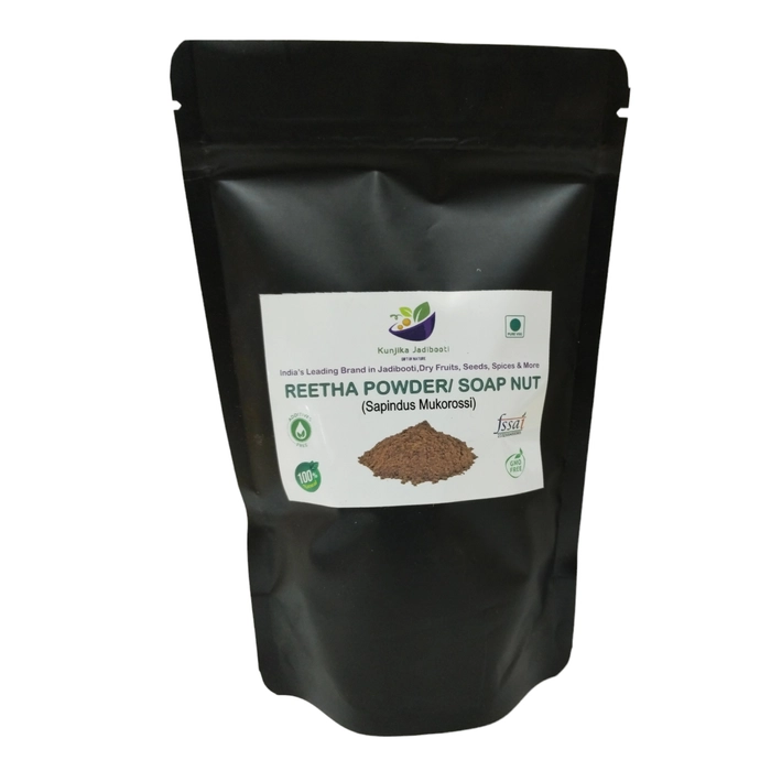 Kunjika Jadibooti Organic Reetha Powder Pouch of 100 GM