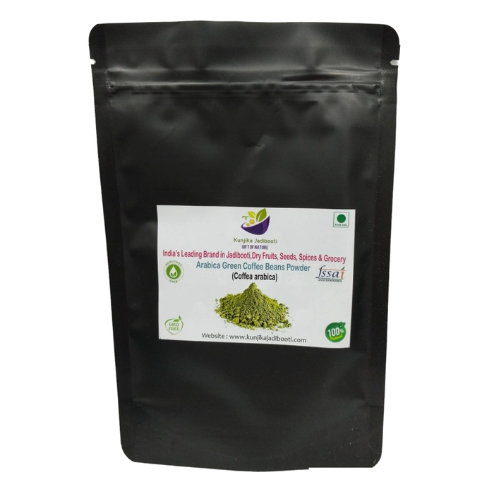 Kunjika Jadibooti Unroasted Arabica Green Coffee Powder Pouch of 100 GM