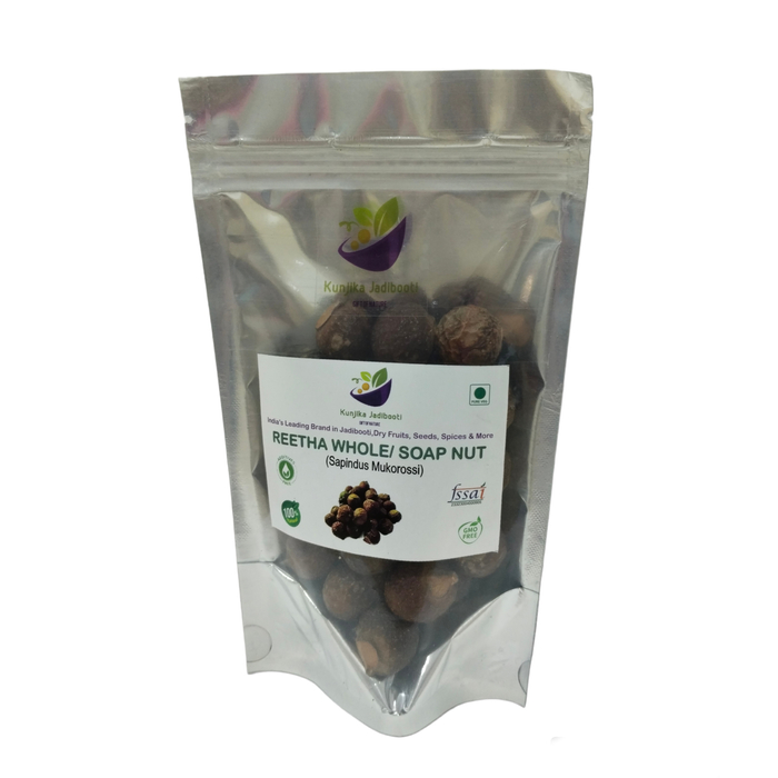 Kunjika Jadibooti Dried Whole Reetha Pouch of 100 GM