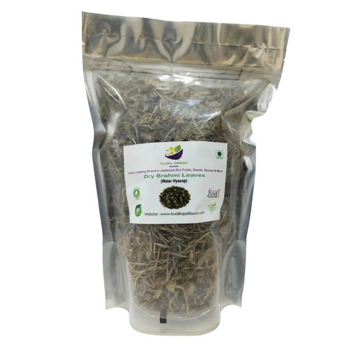 Kunjika Jadibooti Dry Brahmi Leaves Pouch of 100 GM
