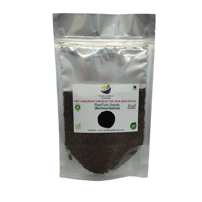 Kunjika Jadibooti Rama Tulsi Seeds Pouch of 100 GM