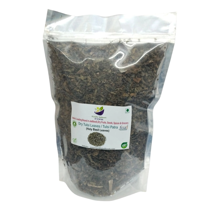 Kunjika Jadibooti Dried Tulsi Leaves Pouch of 100 GM