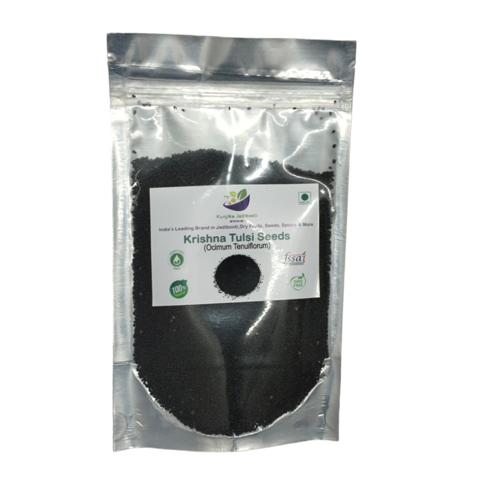 Kunjika Jadibooti Shyama Tulsi Seeds Pouch of 100 GM