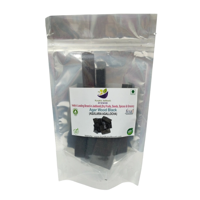 Kunjika Jadibooti Agarwood Black Pouch of 100 GM