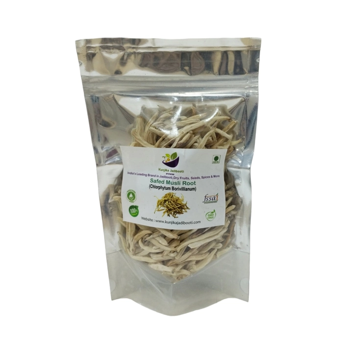 Kunjika Jadibooti Safed Musli Roots Pouch of 100 GM