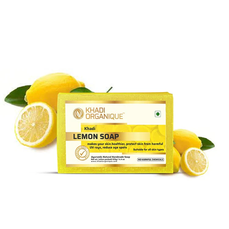 Khadi Organique Lemon Soap Box of 125 GM