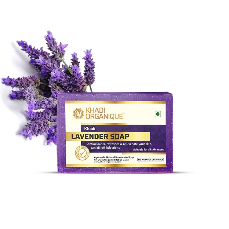 Khadi Organique Pure Lavender Soap Box of 125 GM